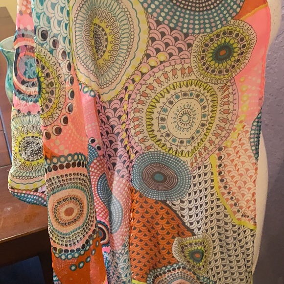 3/$20 Amazing multicolored sheer mandala scarf! - Picture 11 of 16
